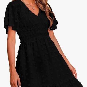 BTFBM Womens V Neck Casual Vacation Dress
